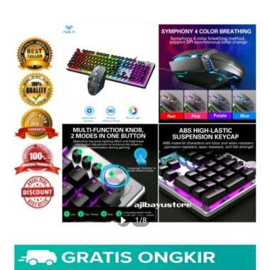 AULA T200 Keyboard Dan Mouse Gaming USB Combo Dengan Backlight