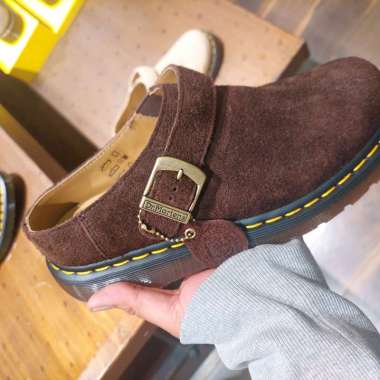 SALE!!! DOCMART DR MARTENS SUEADE SLIP ON BOSTON BROWN SIZE 36 - 43 NEW ORIGINAL