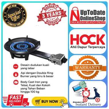 KOMPOR GAS 1 TUNGKU HOCK HC-102CL HC102CL HC 102 CL CAST IRON LOW PRESSURE COOKER HOCK
