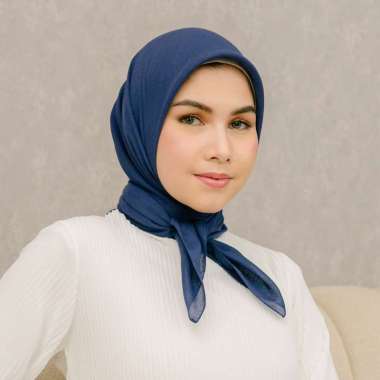 Lozy Hijab - Theya Voal (Hijab Segiempat Voal) Navy
