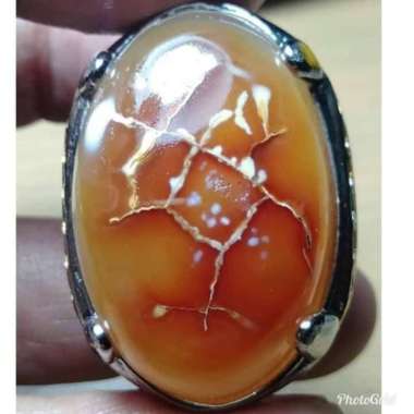 Cincin Akik Batu Motif Pirus Gambar Antik 1