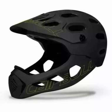 Helm Sepeda Full Face untuk Dewasa CAIRBULL downhill MTB Hitam-ijo