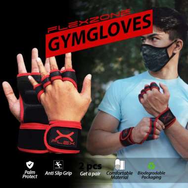 FLEXZONE Gym Gloves Fitness Gym Weight Lifting FAG-005 Sarung Tangan Olahraga M