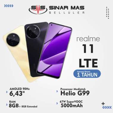 Realme 11 4G Smartphone [8GB/256GB] Garansi Resmi Gold