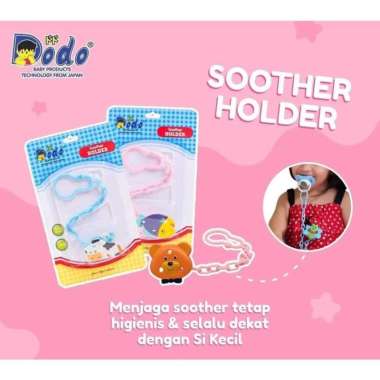 Dodo Shoother Holder - Gantungan Empeng Pink