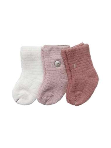 George Baby Kaos Kaki Terry Isi 3 / Kaos Kaki Bayi 0-3 Bulan Dusty Pink