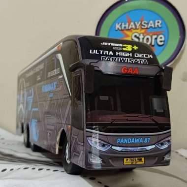 Miniatur Bus Bis Double Deker Pandawa 87 Uhd Multicolor