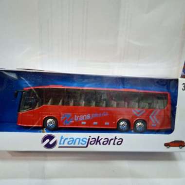 Miniatur Transjakarta Mainan Bus Transjakarta Deicast Bus Multicolor