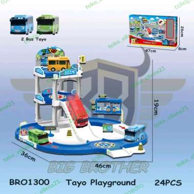 Mainan Anak Anak Bus Tayo Parkir Parking Mobil Mobilan Multicolor