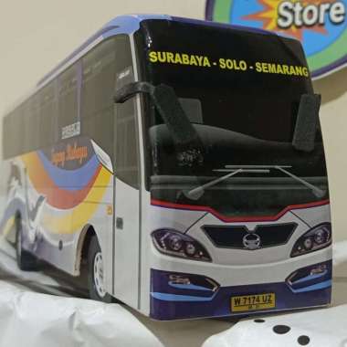 Miniatur Bus Bis Shd Sugeng Rahayu Livery Lumba Lumba Multicolor