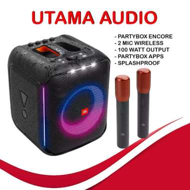 JBL PARTYBOX ENCORE 2 MIC WIRELESS SPEAKER KARAOKE BLUETOOTH GARANSI RESMI PARTY BOX