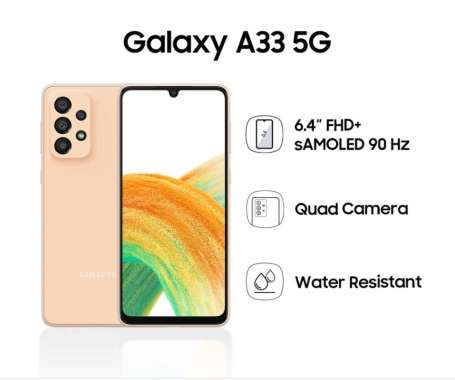 SAMSUNG A33 5G RAM 8/128 GB GARANSI RESMI BISA KREDIVO / PAYLATER WHITE