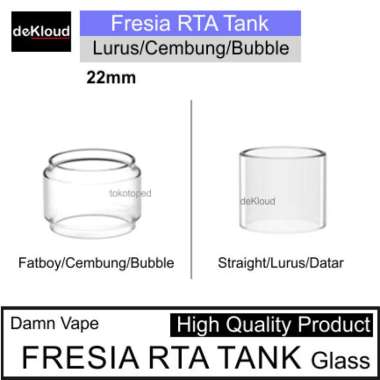 FRESIA RTA TANK Replacement Glass | 22mm kaca gelas tabung spare Lurus/Straight