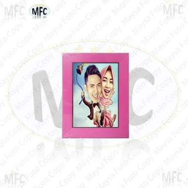 Paket cetak foto 4R (10x15) + bingkai Pink