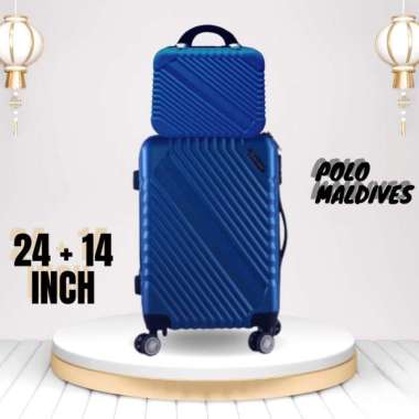 KOPER POLO GENEVA MALDIVE 24INCH+14INCH FIBER HARDCASE KOPER 805 Biru
