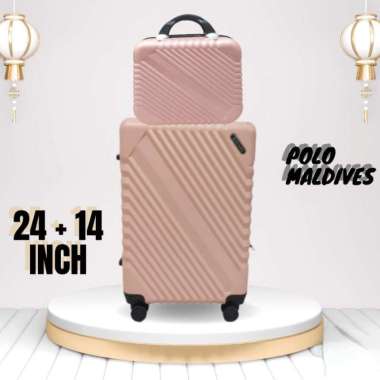 KOPER POLO GENEVA MALDIVE 24INCH+14INCH FIBER HARDCASE KOPER 805 Peach