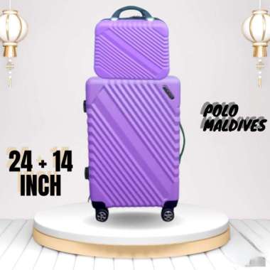 KOPER POLO GENEVA MALDIVE 24INCH+14INCH FIBER HARDCASE KOPER 805 Ungu