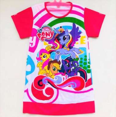 Daster Baju Tidur Anak Perempuan My Little Pony 9-10 Tahun Multivariasi Multicolor