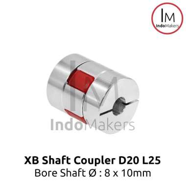 XB Shaft Coupler Flexible / Coupling CNC 8mmx10mm D20 L25