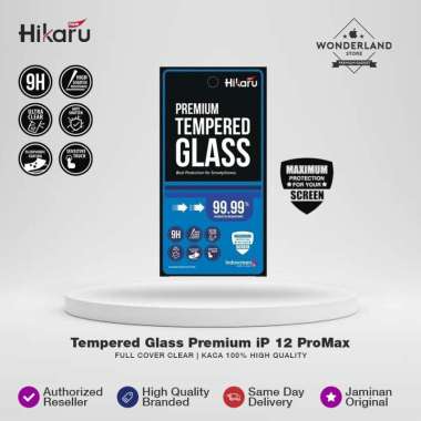 New Hikaru Tempered Glass Premium Full Cover Clear / Anti Spy iPhone 12 Pro Max Clear