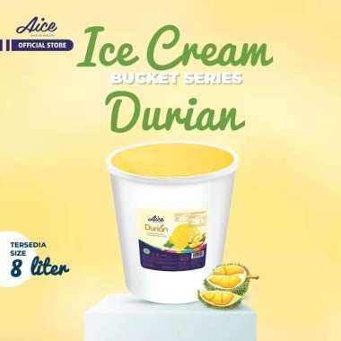 Promo Harga AICE Ice Cream Bucket Durian 8000 ml - Blibli
