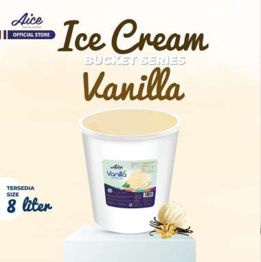 Promo Harga Aice Ice Cream Bucket Vanilla 8000 ml - Blibli