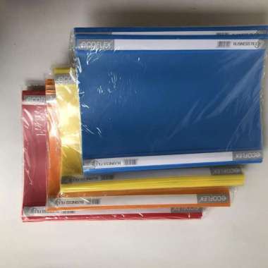 business file F4 map plastik sampul transparan dengan paper fastener