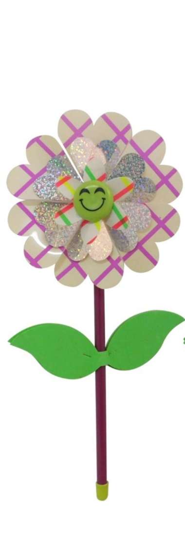 Mainan Tradisional DIY Kincir Angin Sunflower Mainan Edukasi Untuk Anak Putih