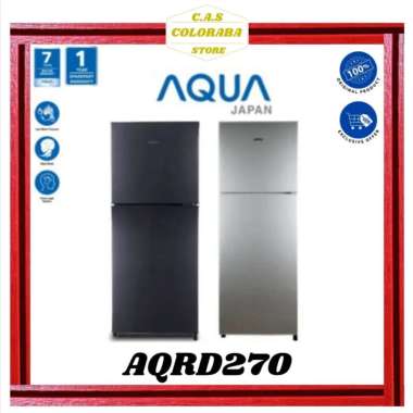 KULKAS AQUA JAPAN AQRD270 KULKAS 2 PINTU AQRD-D270 AQR D270 KULKAS AQUA 2 PINTU AQRD270SG AQRD270DG 