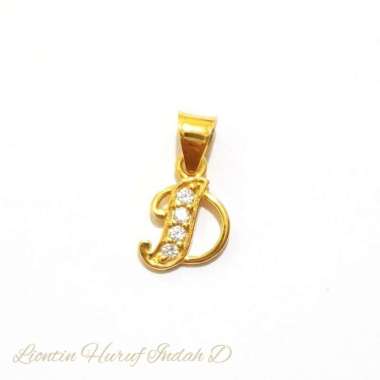 New Liontin Imut Huruf D Elegant 700 Mata Kalung Bandul Pendant