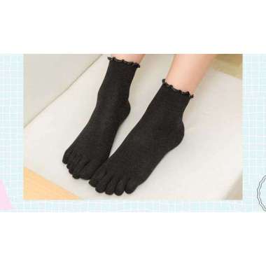 Kaos kaki - kaos kaki wanita- kaos kaki jari- kaos kaki 5 jari Renda hitam