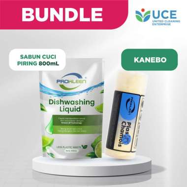 [BUNDLE] Sabun Cuci Piring Dishwashing PROKLEEN 800mL + FREE Kanebo XL