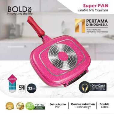 BOLDe Double Grill Induction Pan 32cm (Pemanggang)