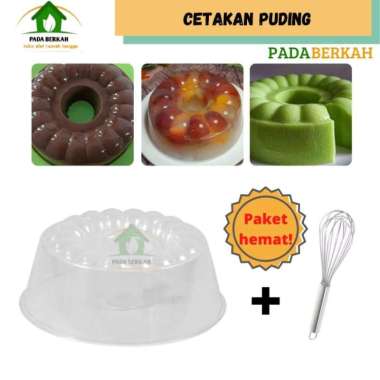 Cetakan Puding Cetakan Puding Loyang Agar-Agar Plastik Diameter 16,5 Kecil+Kocokan