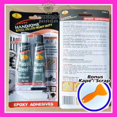 Lem Besi Epoxy Adhesives Tahan Panas Lem Campur Lem Metal Logam Baja Tembaga Steel Seng Aluminium Ka