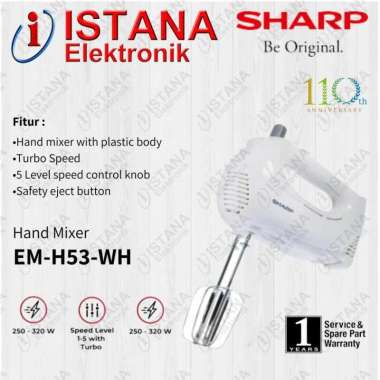 SHARP HAND MIXER EM-H53-WH