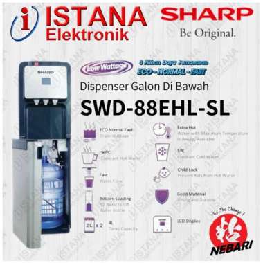 SHARP DISPENSER GALON BAWAH/BOTTOM LOADING LOW WATT SWD-88EHL-SL