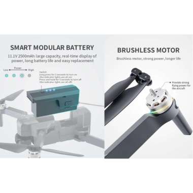 Drone SJRC F11S PRO PTZ 2.5K Version EIS Dual AntiShake Stabilized 1+1 BATTERY = 2 BATTERY F22 S2 PR