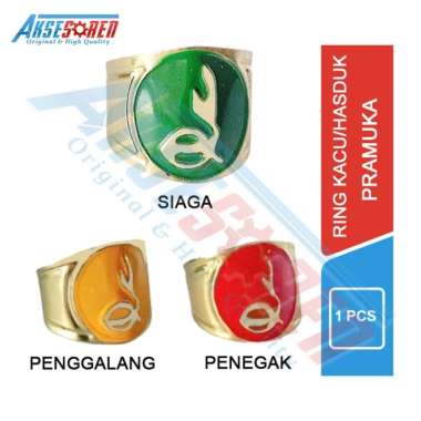 Ring Kacu Pramuka [Penegak/Penggalang/Siaga] / Pin Merah Hijau Kuning Hasduk / Ring Dasi Pramuka Lak