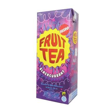 Sosro FRUIT TEA - Minuman Teh Rasa Buah - 250ml KOTAK BLACKCURRANT