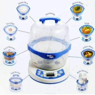 Baby Safe 10 in 1 Multifunction Steamer / Steamer Botol Susu Bayi Multivariasi Multicolor