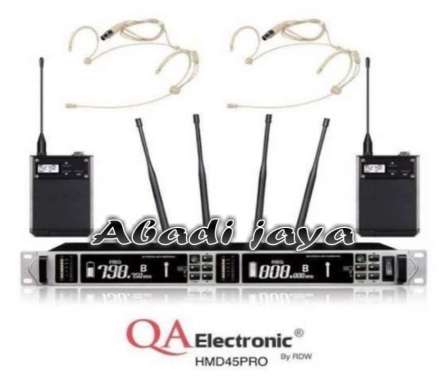 mic wireles qa electronic hmd45pro by rdw profesional 2clipon 2headset