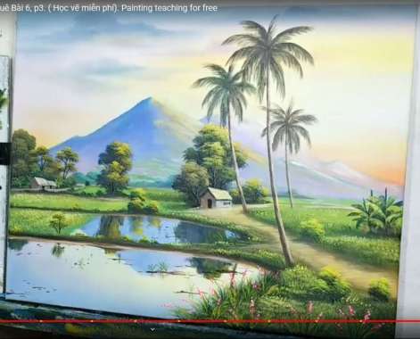 lukisan pemandangan sederhana