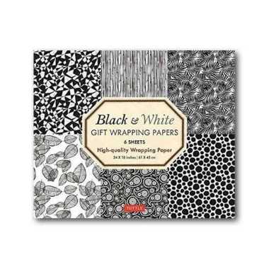 CT Gift Wrap Paper Black & White 6 sheets - 9780804851169