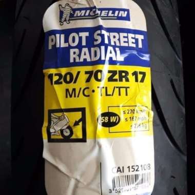 Ban Michelin Pilot Street Radial 120/70-17 120 70 17 Michelin Multivariasi
