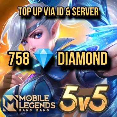 Diamond Mobile Legends 758 Diamonds DM ML MLBB Event Voucher Game Top Up Via ID