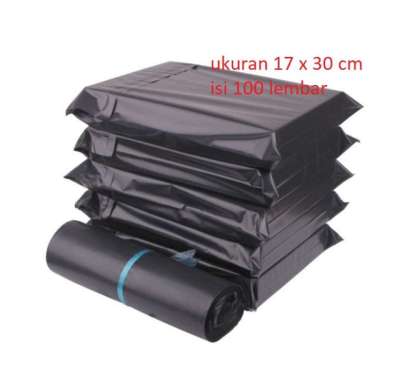 plastik packing polymer hitam 17 x 30 100 lbr amplop plastik online