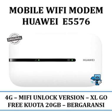 Mobile Wifi Modem HUAWEI E5576 4G - XL Go Free Kuota 20GB