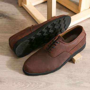 MIVASOL sepatu pantofel pria sepatu crazyhorse sepatu kulit asli sepatu casual pria sepatu kantor jo