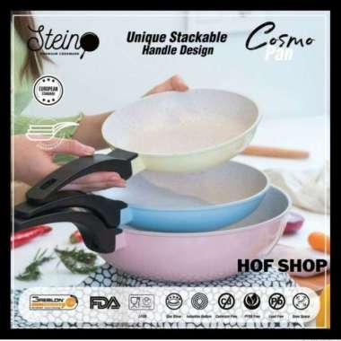 COSMO PAN STEINCOOKWARE (3pan+1tutup) Multicolor